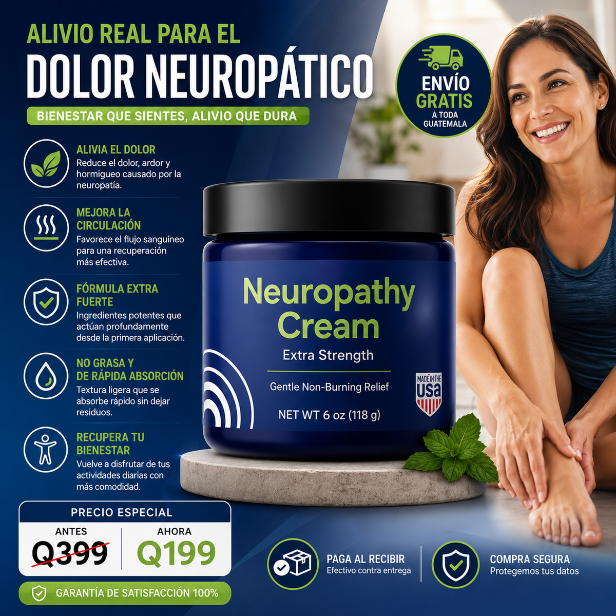Neuropathy Cream – Alivio para Nervios y Músculos