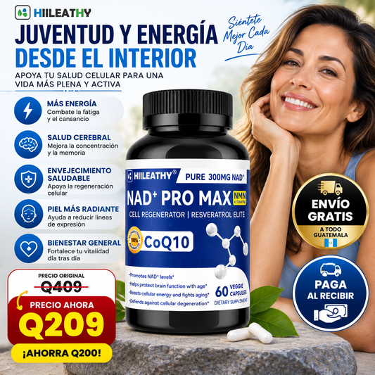 NAD+ Pro Max 300mg – Apoya la Energía Celular y un Envejecimiento Saludable
