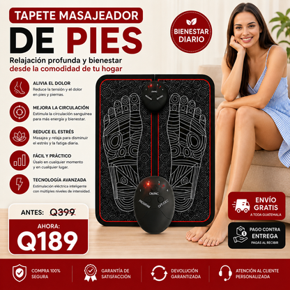 Tapete Masajeador de Pies EMS – Alivio y Relajación