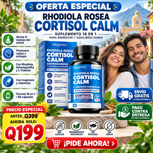 🌿 CORTISOL CALM – Tu Apoyo Diario para Más Calma 😌, Mejor Enfoque y Bienestar Natural ✨