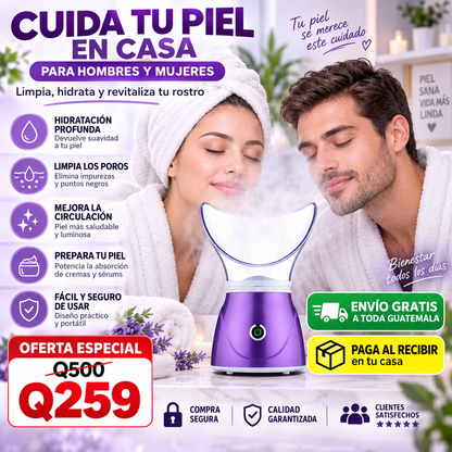 VAPORIZADOR FACIAL — Limpia, hidrata y renueva tu piel con vapor profesional 💨
