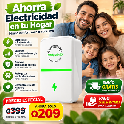 ⚡ AHORRADOR DE ENERGÍA PARA EL HOGAR ⚡ | 🔌 Dispositivo Inteligente de Eficiencia Eléctrica | 🛡️ Protector de Voltaje para Electrodomésticos | ✅ Fácil Instalación y Uso Diario