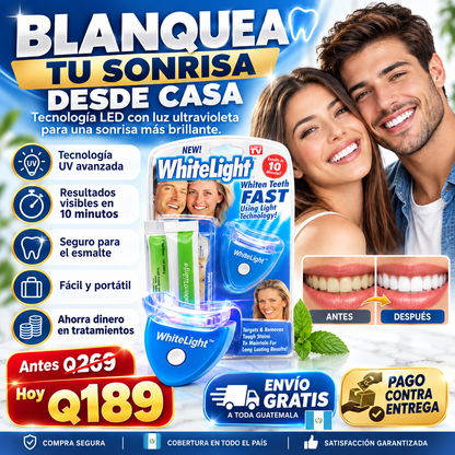 BLANQUEAMIENTO PROFESIONAL DENTAL EN CASA – Kit Dental con Luz LED para una Sonrisa Más Blanca y Brillante