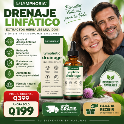 ⭐ GOTAS DE DRENAJE LINFÁTICO NATURAL LYMPHORIA™"Siéntete Más Ligera Cada Día Con Extractos Herbales Naturales"