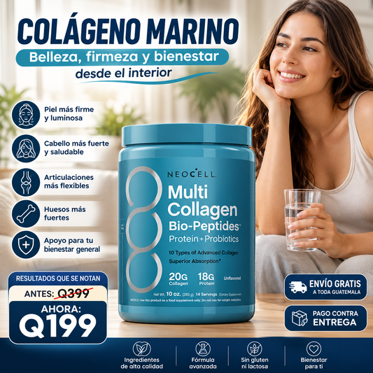 NEOCELL Multi Collagen Bio-Peptides-  El secreto de una belleza que comienza desde adentro