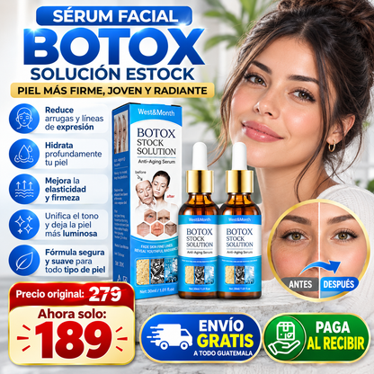 BOTOX STOCK SOLUTION – Sérum Facial Reafirmante con Efecto Lifting para una Piel Más Joven