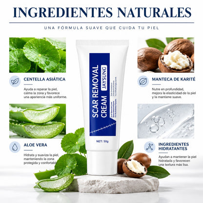 JAYSUING 🌿 Scar Removal Cream ✨ Crema para Cicatrices y Marcas 💧 Hidratación Diaria, Absorción Rápida y No Grasosa 🌱 Con Centella, Squalane y Shea Butter 🧴 50 g