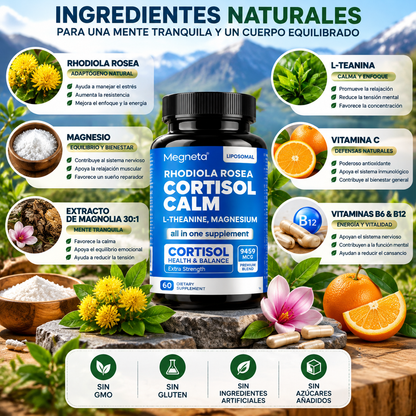 🌿 CORTISOL CALM – Tu Apoyo Diario para Más Calma 😌, Mejor Enfoque y Bienestar Natural ✨