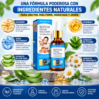 BOTOX STOCK SOLUTION – Sérum Facial Reafirmante con Efecto Lifting para una Piel Más Joven