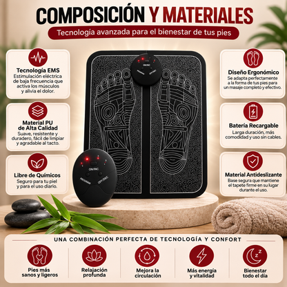 Tapete Masajeador de Pies EMS – Alivio y Relajación