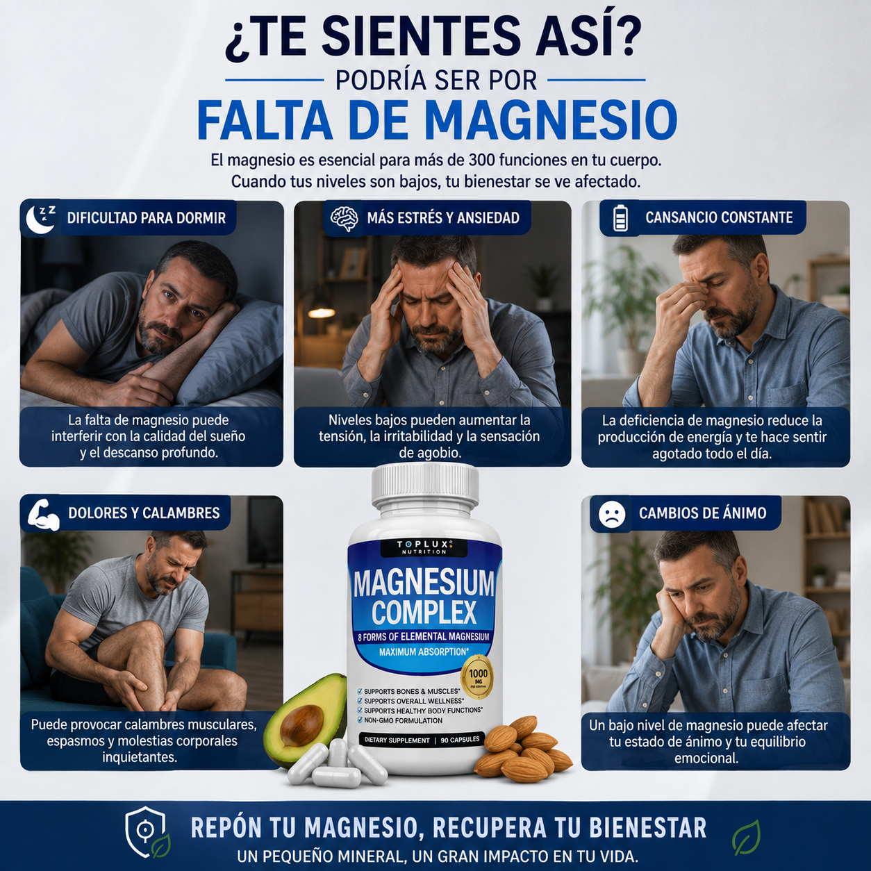 Magnesium Complex 90 Cápsulas – Tu Fórmula Diaria para el Bienestar y la Relajación