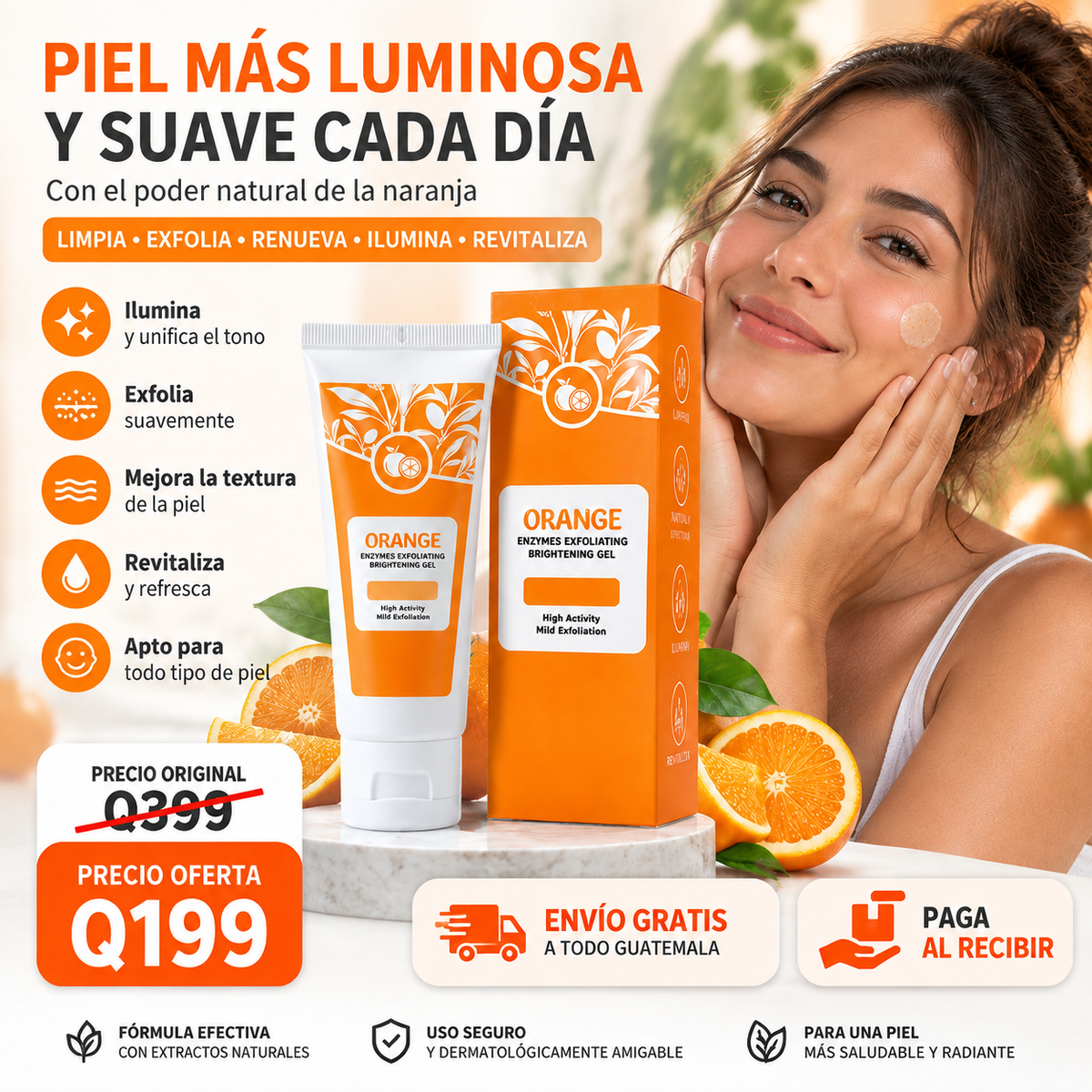 🔥 Orange Glow™ | Gel Exfoliante Iluminador de Piel