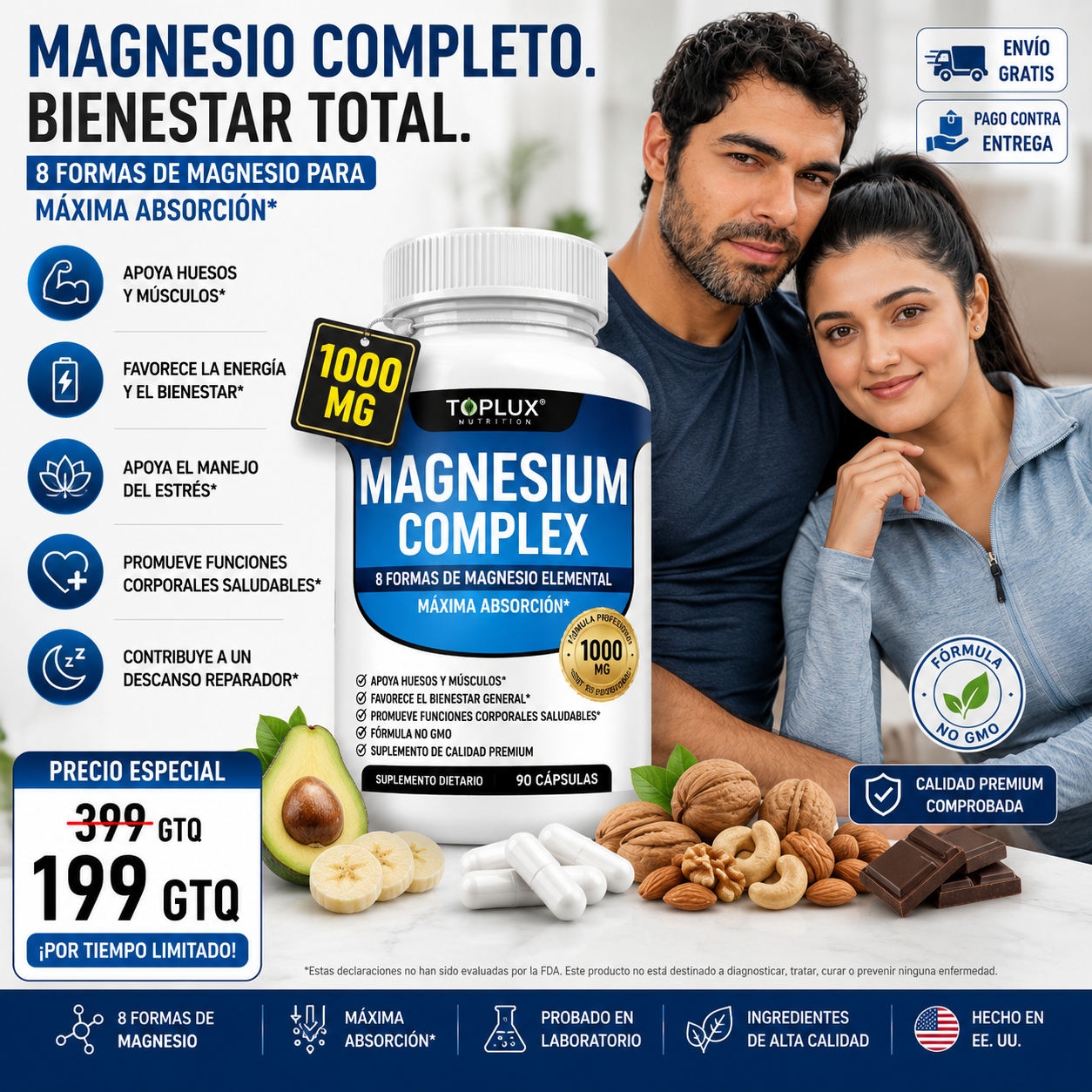 Magnesium Complex 90 Cápsulas – Tu Fórmula Diaria para el Bienestar y la Relajación