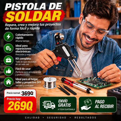 PISTOLA DE SOLDAR - Repara tus Equipos y Crea tus Proyectos con Precisión 🔧⚡